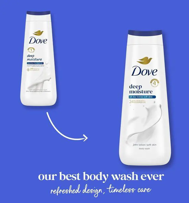 Alt view image 5 of 5 - Dove Body Wash For 24hr Lotion-Soft Skin-Deep Moisture Moisturizing Skin Cleanser with No Sulfates No Parabens ,11 fl oz