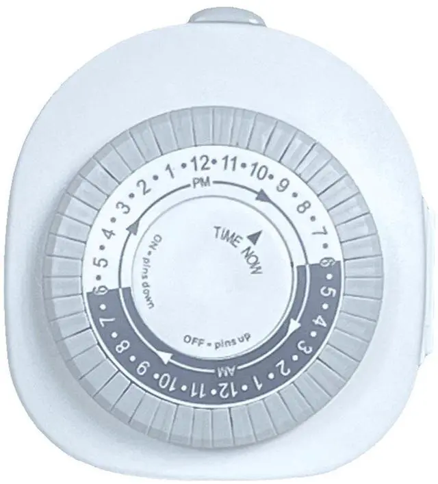 Main image of Hyper Tough Indoor Grounded Analog Timer with 3-Prong Outlet, 15 Amps