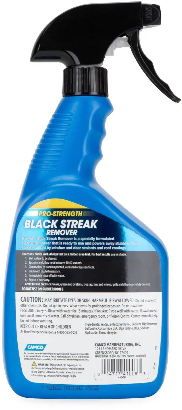 Alt view image 4 of 6 - Camco Camper/RV Pro-Strength Black Streak Remover, 32oz (41008)