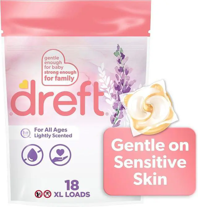 Main image of Dreft Laundry Detergent XL Pacs, Light Scent, Lavender, 18 Count