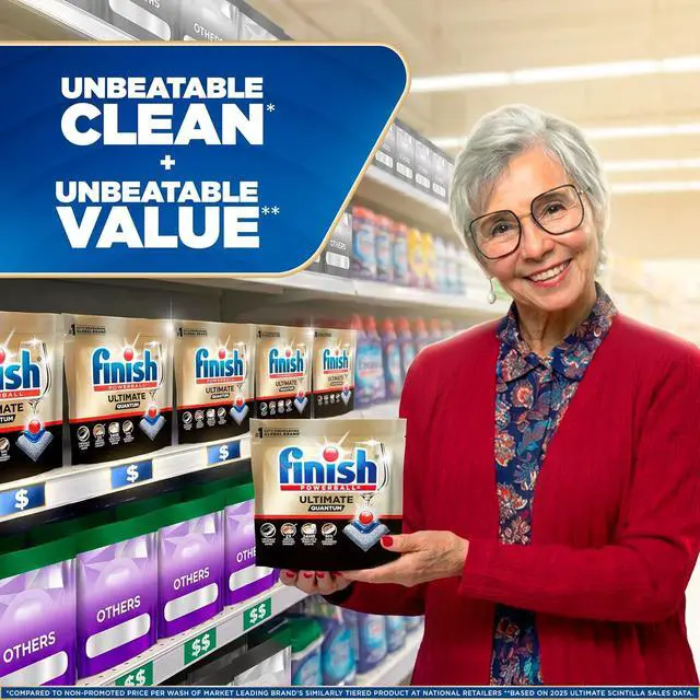Alt view image 7 of 7 - Finish Ultimate Quantum Dishwasher Pods, New & Improved Formula, Dishwasher Detergent Dish Soap, Removes Burnt-On & Dried-On Stain, Degreasing & Scrubbing Power, Lemon Scent, 21 Count