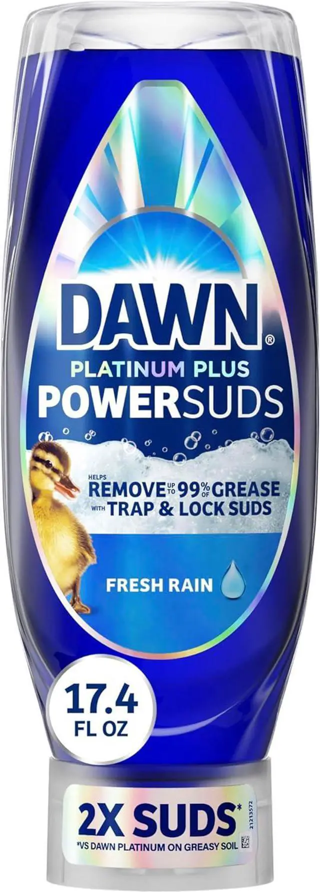 Main image of About this item
TRAP & LOCK TECHNOLOGY: Dawn PowerSuds dishwashing liquid traps, locks, and removes grease from dish to dish