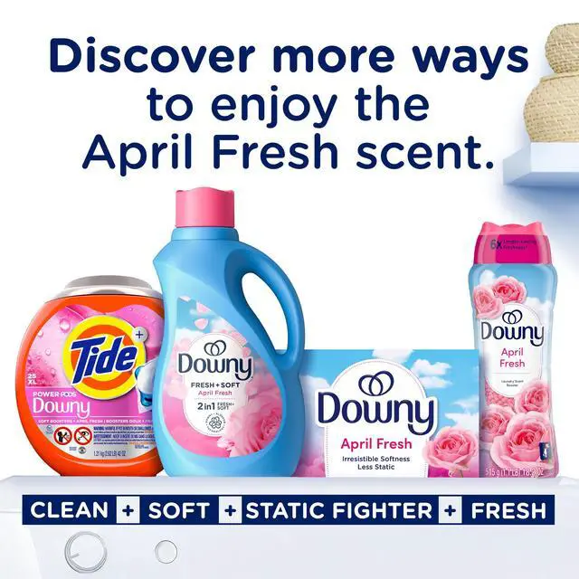 Alt view image 3 of 7 - Downy April Fresh 2-in-1 Liquid Fabric Softener, 140 Fl Oz, 190 Loads, Fresh & Soft