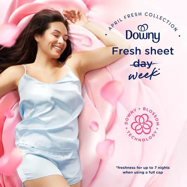 Alt view image 7 of 7 - Downy April Fresh 2-in-1 Liquid Fabric Softener, 140 Fl Oz, 190 Loads, Fresh & Soft