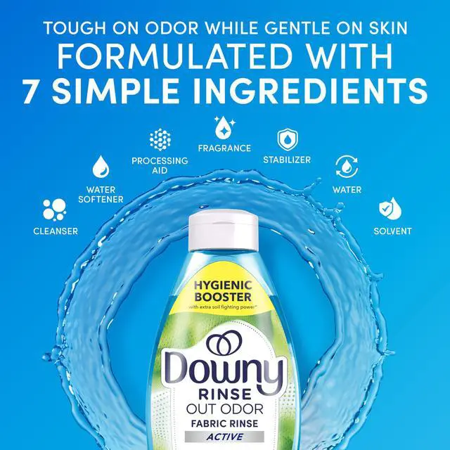 Alt view image 4 of 7 - Downy RINSE & REFRESH Laundry Odor Remover and Fabric Softener for Activewear, Active Fresh Scent, 48 oz