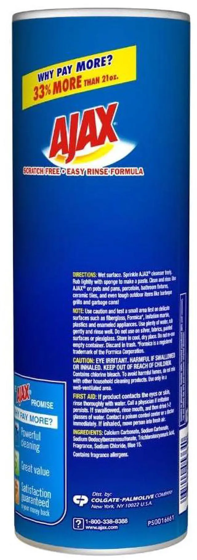 Alt view image 2 of 3 - Ajax Powder Cleanser with Bleach - 21 ounce (Pack of 12)