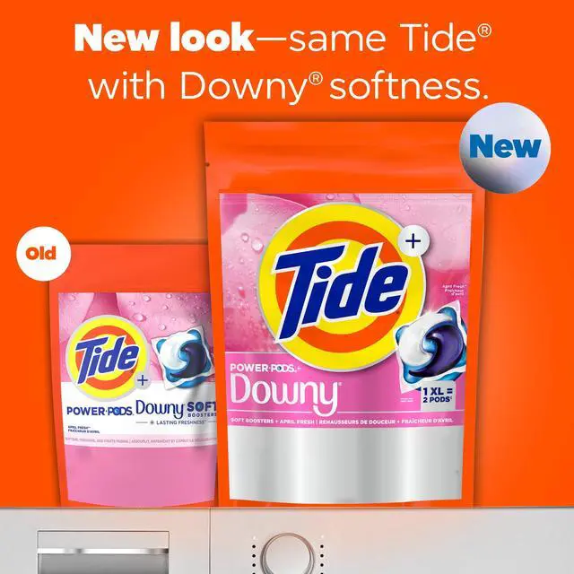 Alt view image 2 of 5 - Tide Power PODS with Downy Soft Boosters Laundry Detergent Pacs, April Fresh Scent, 18 Count