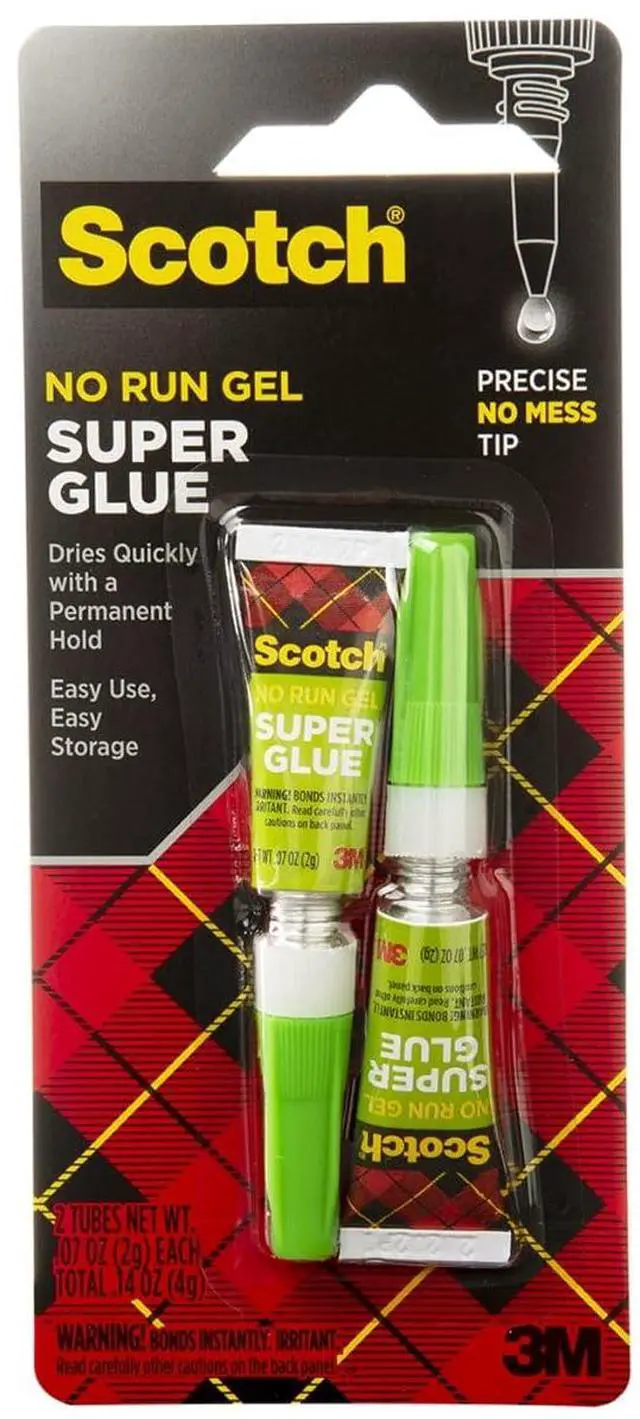 Main image of Scotch Super Glue Gel, .07 oz, 2-Pack, Dries Quickly with a Permanent Hold (AD112)