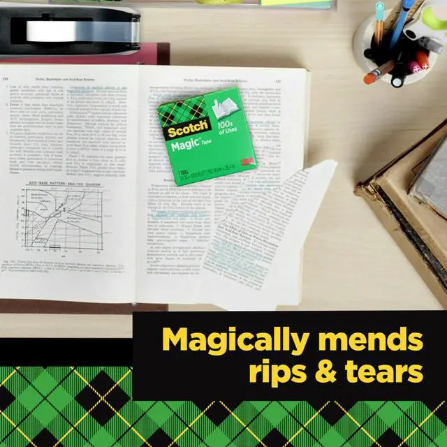 Alt view image 5 of 6 - Scotch Magic Tape with Scotch Desktop Dispenser, 6 Rolls of 3/4" x 1000"