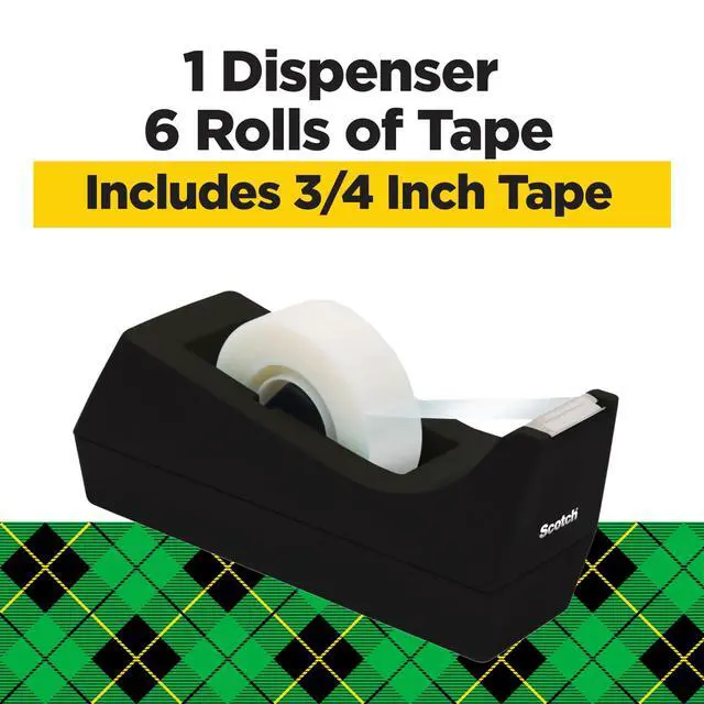 Alt view image 6 of 6 - Scotch Magic Tape with Scotch Desktop Dispenser, 6 Rolls of 3/4" x 1000"
