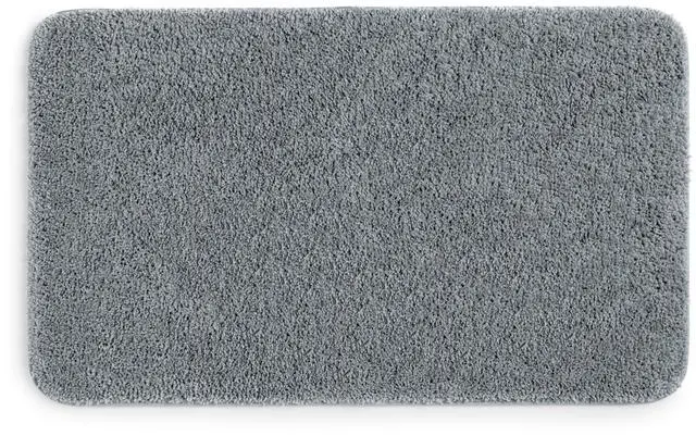 Main image of Mainstays Basic Polyester Bath Rug, Grey, 24 in x 40 in