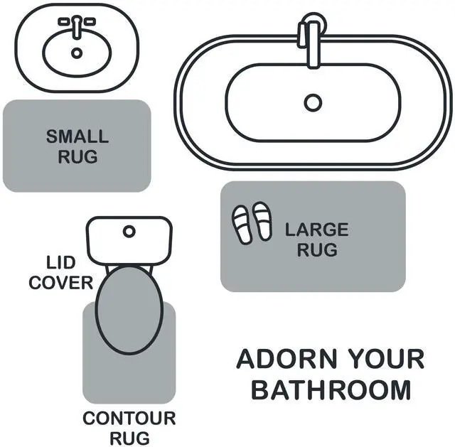 Alt view image 2 of 5 - Mainstays Basic Polyester Bath Rug, Grey, 24 in x 40 in