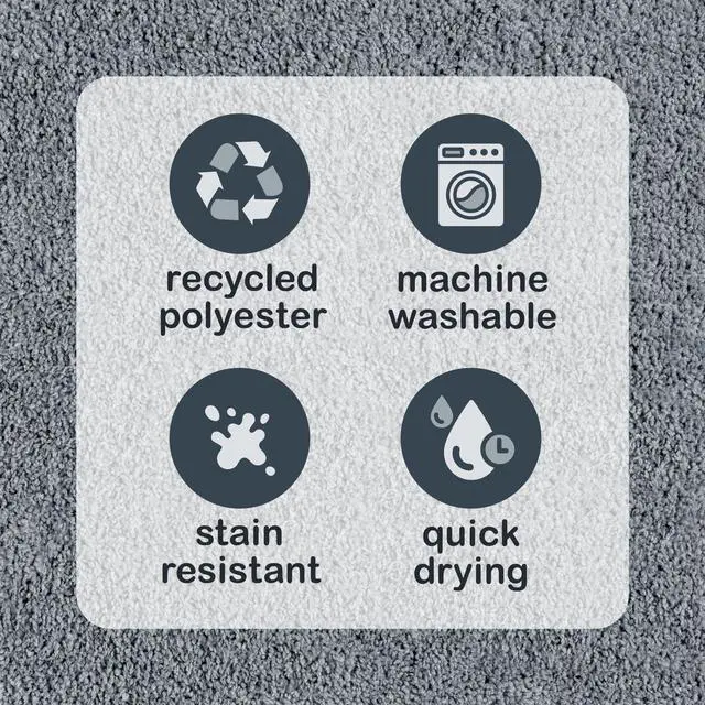 Alt view image 3 of 5 - Mainstays Basic Polyester Bath Rug, Grey, 24 in x 40 in