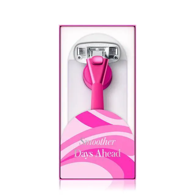 Alt view image 4 of 6 - Athena Club Women's Razor Kit - Razor Handle, 2 5-Blade Refills, Shower Holder in Super Pink
