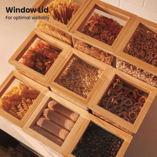Alt view image 6 of 6 - Thyme & Table 11.6-Cup Pantry Food Storage Container with Bamboo Lid