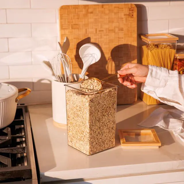 Alt view image 3 of 6 - Thyme & Table 11.6-Cup Pantry Food Storage Container with Bamboo Lid