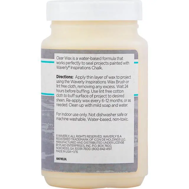 Alt view image 3 of 5 - Waverly Inspirations Chalk Paint Wax, Ultra Matte, Clear, 8 fl oz