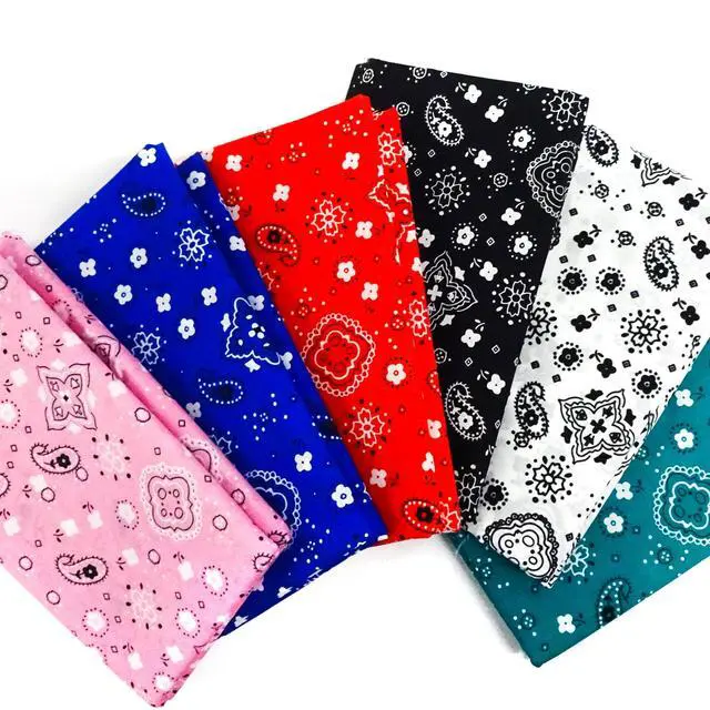 Alt view image 2 of 6 - Waverly Inspirations 45" (3 Yards Cut) 100% Cotton Printed Bandana Craft Fabric, Red