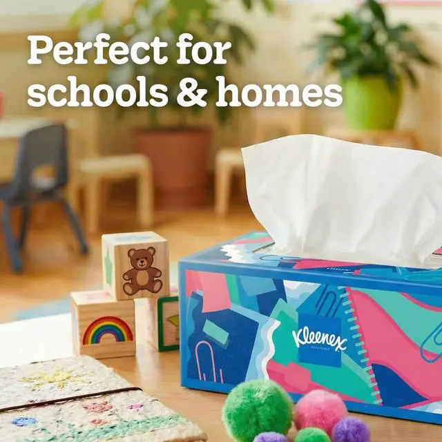 Alt view image 4 of 6 - Kleenex Ultra Soft Facial Tissues, 4 Flat Boxes, 120 Tissues per Box