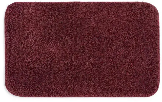 Main image of Mainstays Basic Polyester Bath Rug, Red, 20 in x 32 in