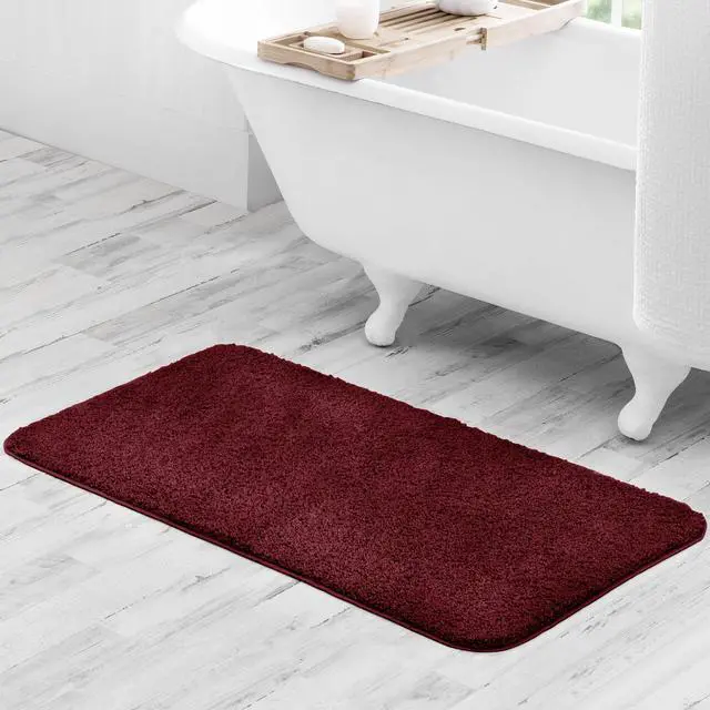 Alt view image 2 of 7 - Mainstays Basic Polyester Bath Rug, Red, 20 in x 32 in