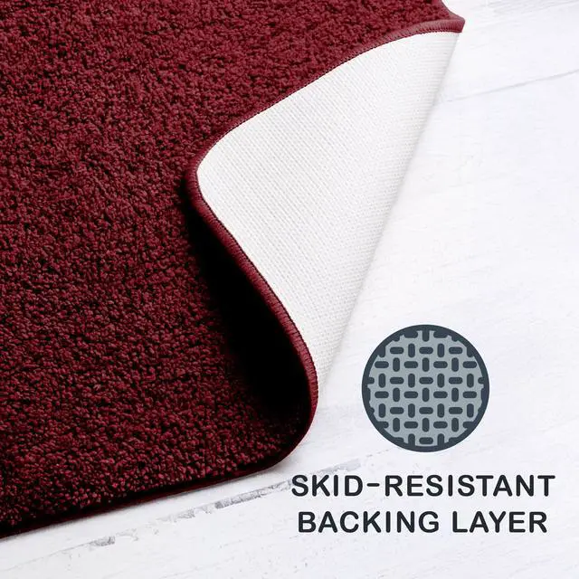 Alt view image 6 of 7 - Mainstays Basic Polyester Bath Rug, Red, 20 in x 32 in
