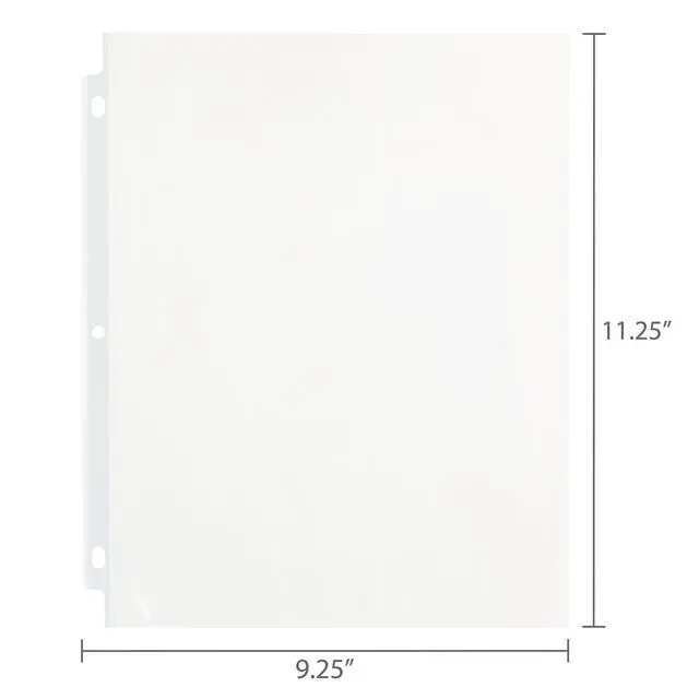 Alt view image 6 of 6 - Pen+Gear Heavyweight Sheet Protectors, Clear, 9.25" x 11.22", 25 Count