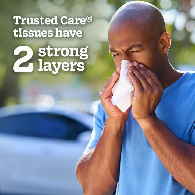 Alt view image 5 of 6 - Kleenex Trusted Care Facial Tissues, 4 Cube Boxes, 70 Tissues per Box