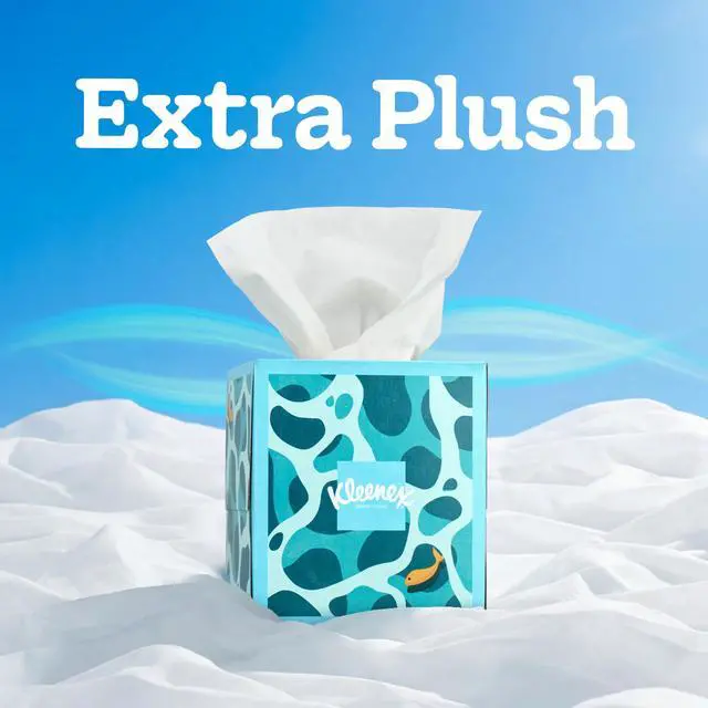 Alt view image 2 of 6 - Kleenex Cooling + Aloe Facial Tissues, 4 Cube Boxes, 50 Tissues per Box