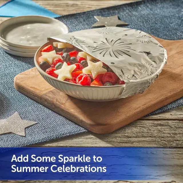 Alt view image 6 of 7 - Reynolds Wrap Fun Foil Embossed Aluminum Foil Roll, Fireworks, 50sq ft