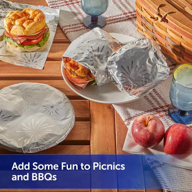 Alt view image 4 of 7 - Reynolds Wrap Fun Foil Embossed Aluminum Foil Roll, Fireworks, 50sq ft