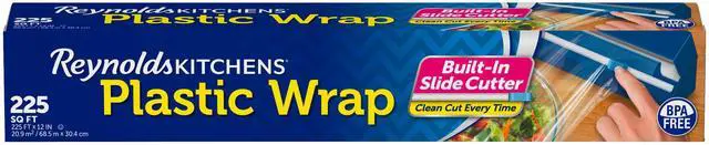 Main image of Reynolds Kitchens Clear Plastic Wrap, Built-In Slide Cutter, 225sq ft