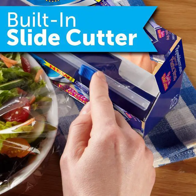 Alt view image 3 of 6 - Reynolds Kitchens Clear Plastic Wrap, Built-In Slide Cutter, 225sq ft