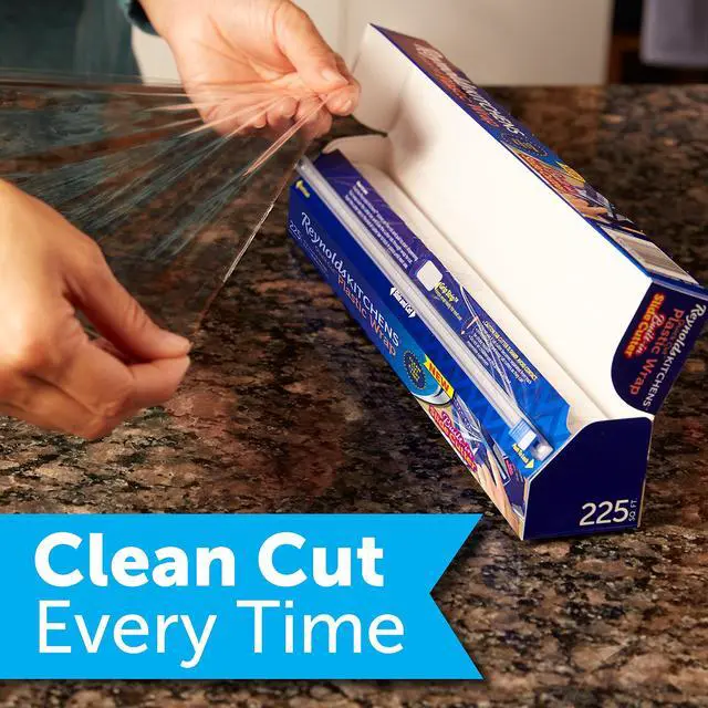 Alt view image 2 of 6 - Reynolds Kitchens Clear Plastic Wrap, Built-In Slide Cutter, 225sq ft