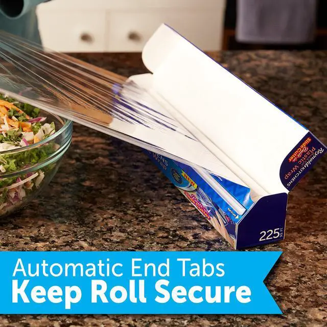 Alt view image 5 of 6 - Reynolds Kitchens Clear Plastic Wrap, Built-In Slide Cutter, 225sq ft