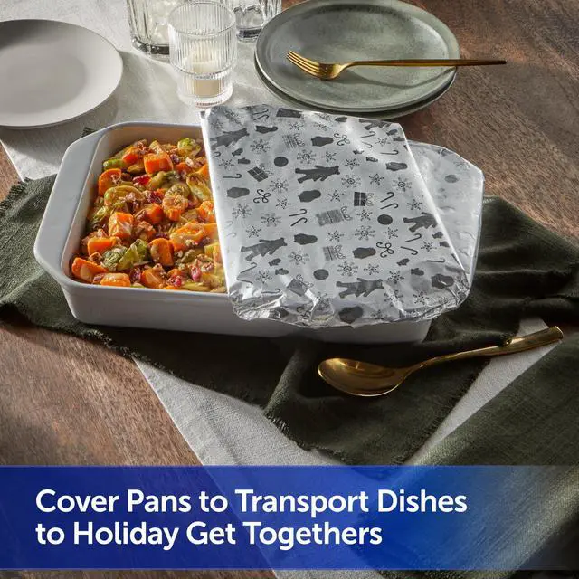 Alt view image 3 of 5 - Reynolds Wrap Fun Foil, Embossed Aluminum Foil Roll, Features a Limited-Edition Holiday Pattern for Wrapping Food Gifts and Covering Holiday Dishes, 8.33 Yards X 12 Inches, 25 Sq. Ft.