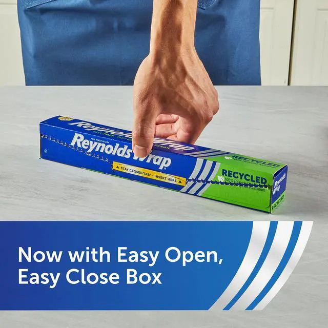 Alt view image 6 of 7 - Reynolds Wrap Recycled Aluminum Foil Roll, Freezer Safe and Grill Safe Foil, Great for Foil Packets, 12 Inches Wide, 75 Total Sq. Ft.