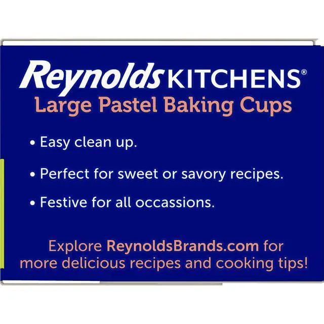 Alt view image 3 of 5 - Reynolds Kitchens Large Pastel Baking Cups and Cupcake Liners, 50ct