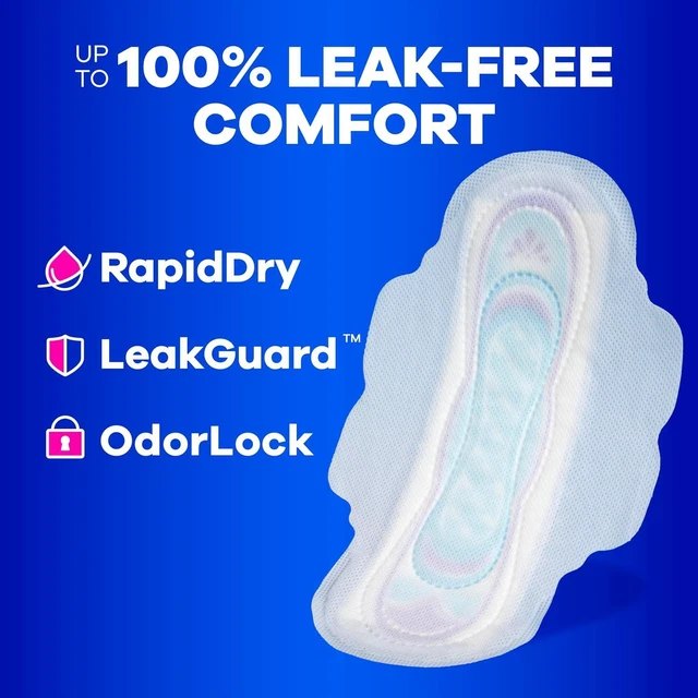 Alt view image 2 of 6 - Always Ultra Thin Pads with Wings, Size 2, Long Super, 42 Count