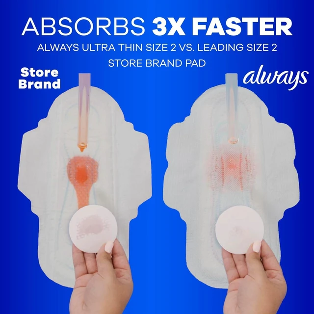 Alt view image 6 of 6 - Always Ultra Thin Pads with Wings, Size 2, Long Super, 42 Count