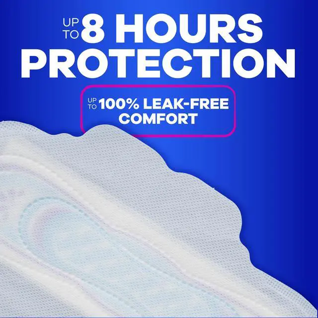 Alt view image 6 of 6 - Always Ultra Thin Feminine Pads with Wings for Women, Size 1, Regular Absorbency, Unscented, Up to 100% Leak-Free Protection, 46 Count