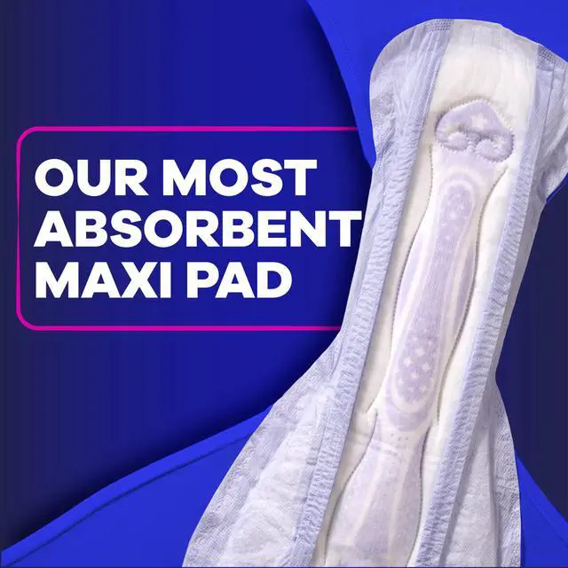 Alt view image 4 of 6 - Always Maxi Overnight Feminine Pads with Wings for Women, Size 6, Ultimate Heavy Overnight Absorbency, Unscented, Up to 100% Leak-Free Protection, 21 Count