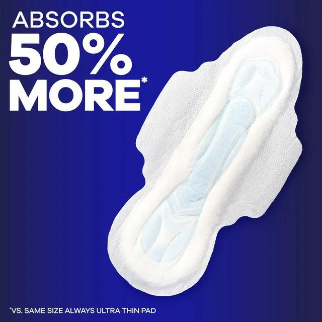 Alt view image 6 of 6 - Always Maxi Overnight Pads with Wings for Women, Size 4, Overnight Absorbency, Unscented, 33 Count
