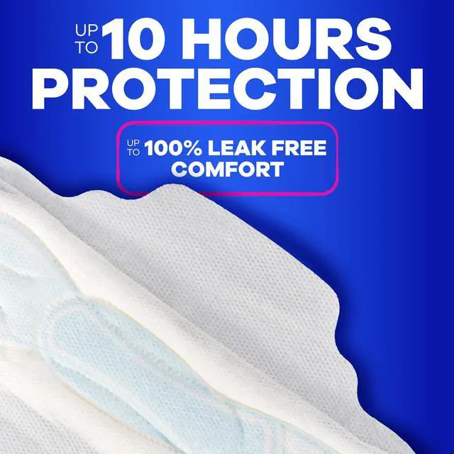 Alt view image 5 of 6 - Always Maxi Feminine Pads with Wings for Women, Size 2, Long Super Absorbency, Unscented 42 Count