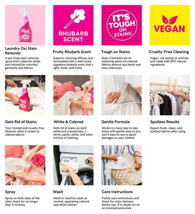 Alt view image 4 of 6 - Stardrops The Pink Stuff Miracle Laundry Stain Remover Spray, 16.9 Fl Oz