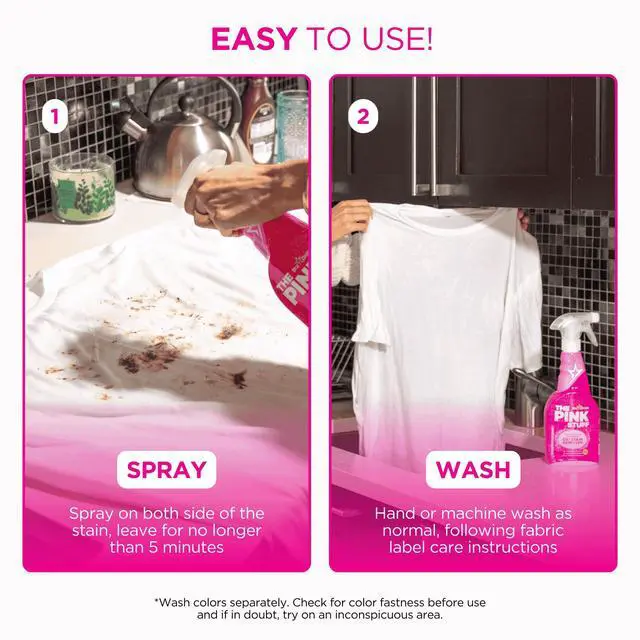 Alt view image 3 of 6 - Stardrops The Pink Stuff Miracle Laundry Stain Remover Spray, 16.9 Fl Oz