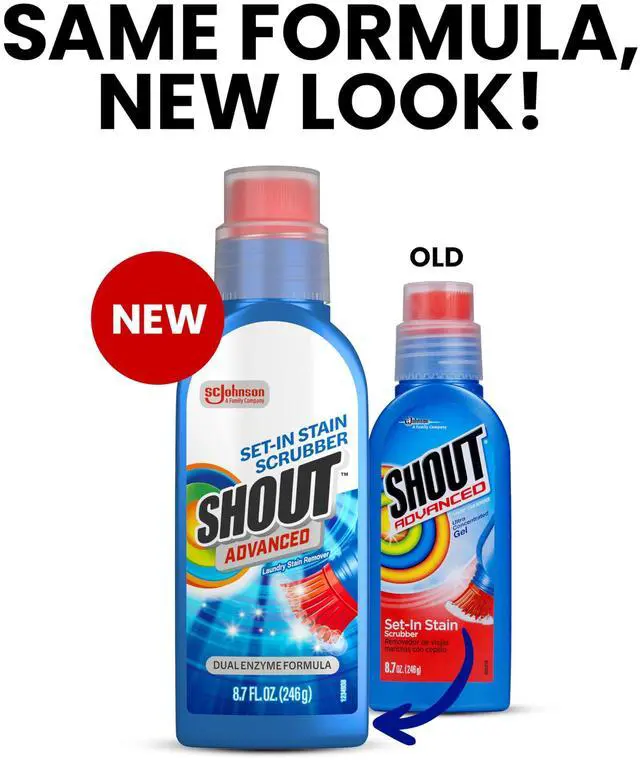 Alt view image 2 of 6 - Shout Advanced Set-In Stain Scrubber Laundry Stain Remover, 8.7oz, (1-Pack)