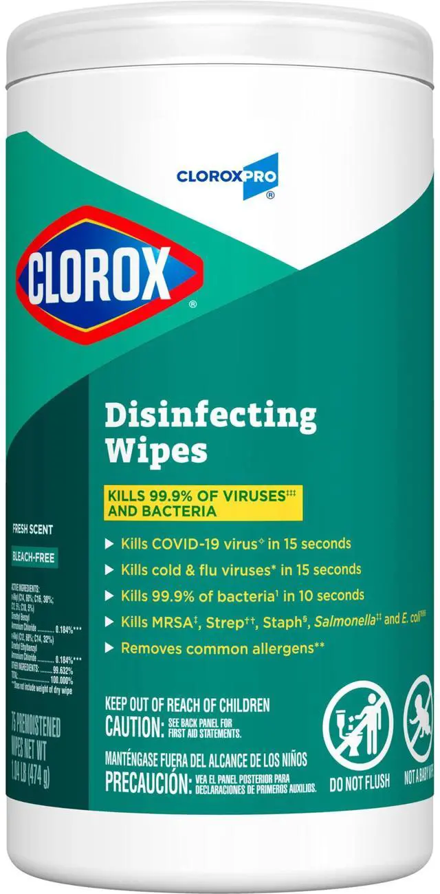 Main image of CloroxPro Clorox Disinfecting Wipes, Fresh Scent, 75 Count (Package May Vary)