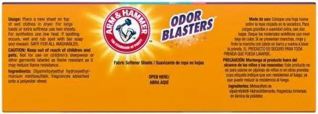 Alt view image 3 of 5 - ARM & HAMMER Odor Blaster Dryer Sheets, Fresh Burst, 120 Count