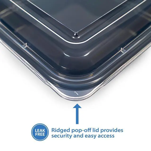 Alt view image 2 of 6 - Mainstays 10-Piece (5 Containers + 5 Lids) 8-Cup Tall Square Meal Prep, BPA-Free, Microwave & Dishwasher Safe